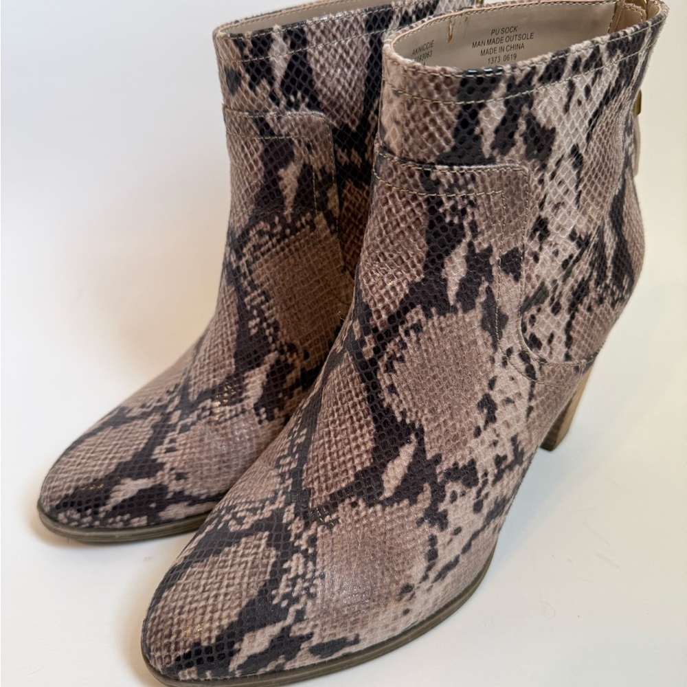 Anne Klein iFlex Snakeskin Ankle Boots
